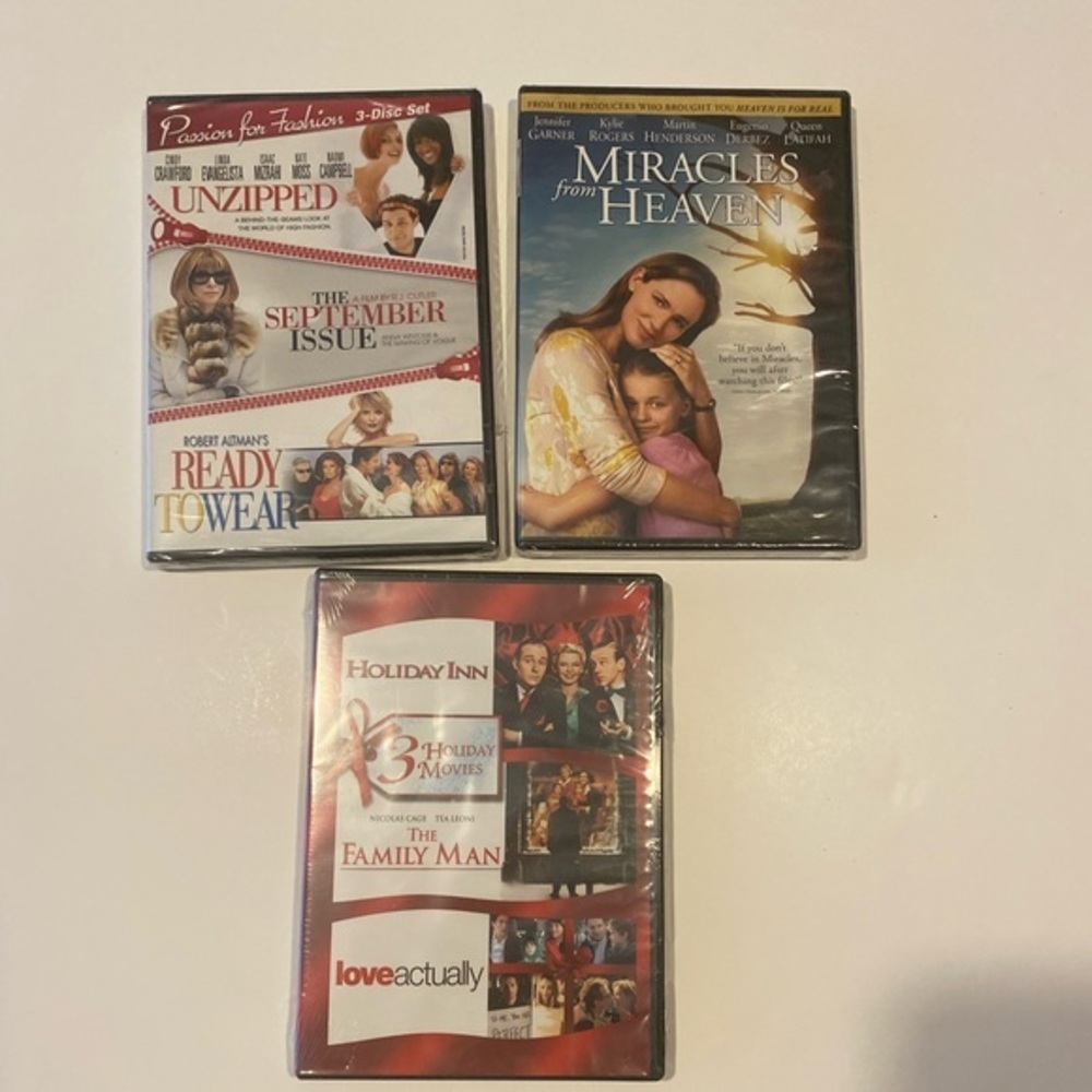3 DVD SET - INCLUDE HOLIDAY FAVORITES- 7 MOVIES IN ALL- BRAND NEW